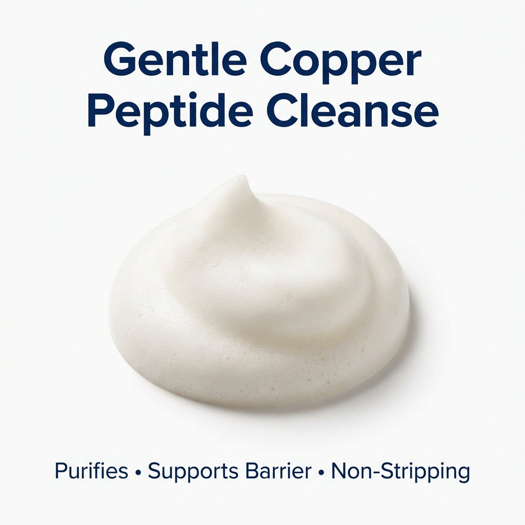 Texture of gentle peptide facial cleanser
