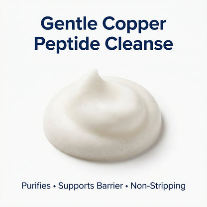 Texture of gentle peptide facial cleanser