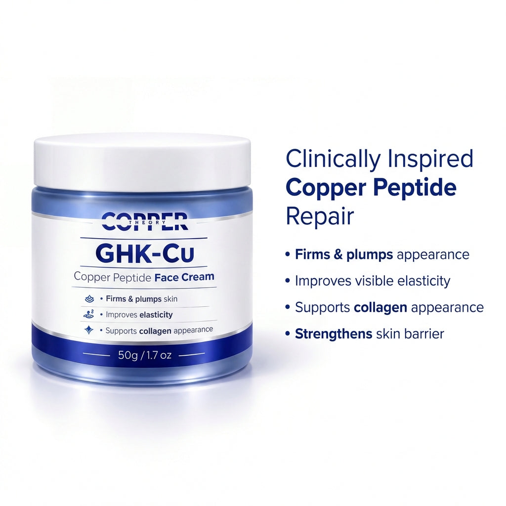 Copper Theory professional peptide moisturiser jar