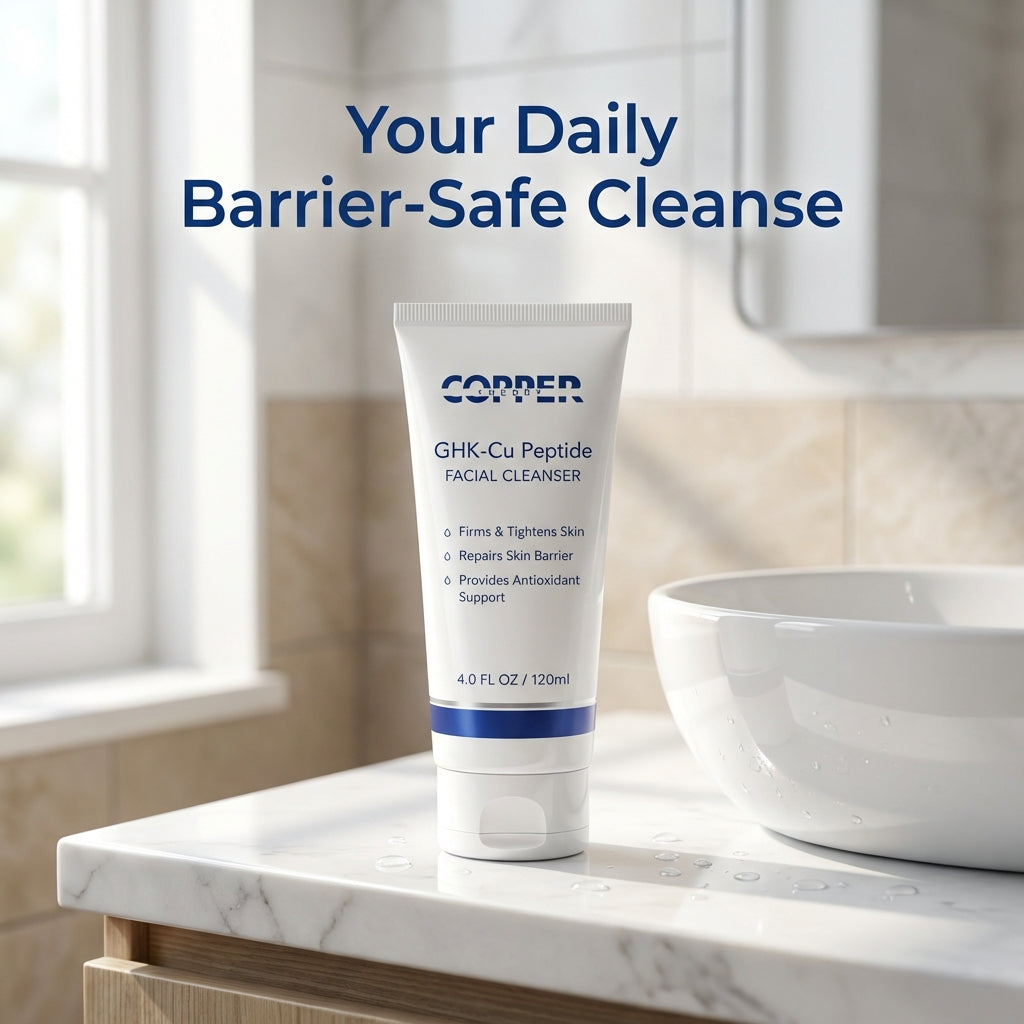 Gentle daily copper peptide face wash