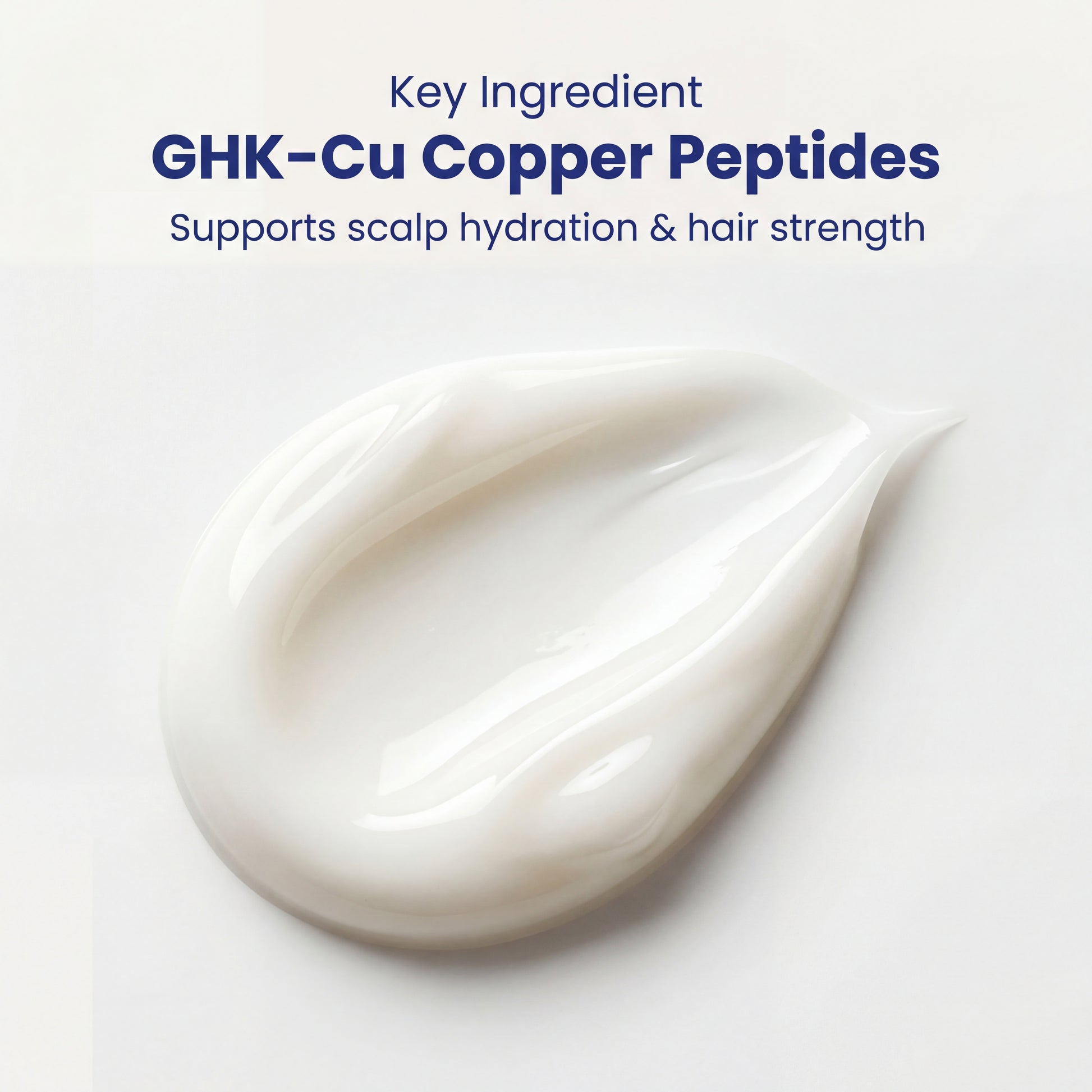 Texture of lightweight copper peptide hair conditioner