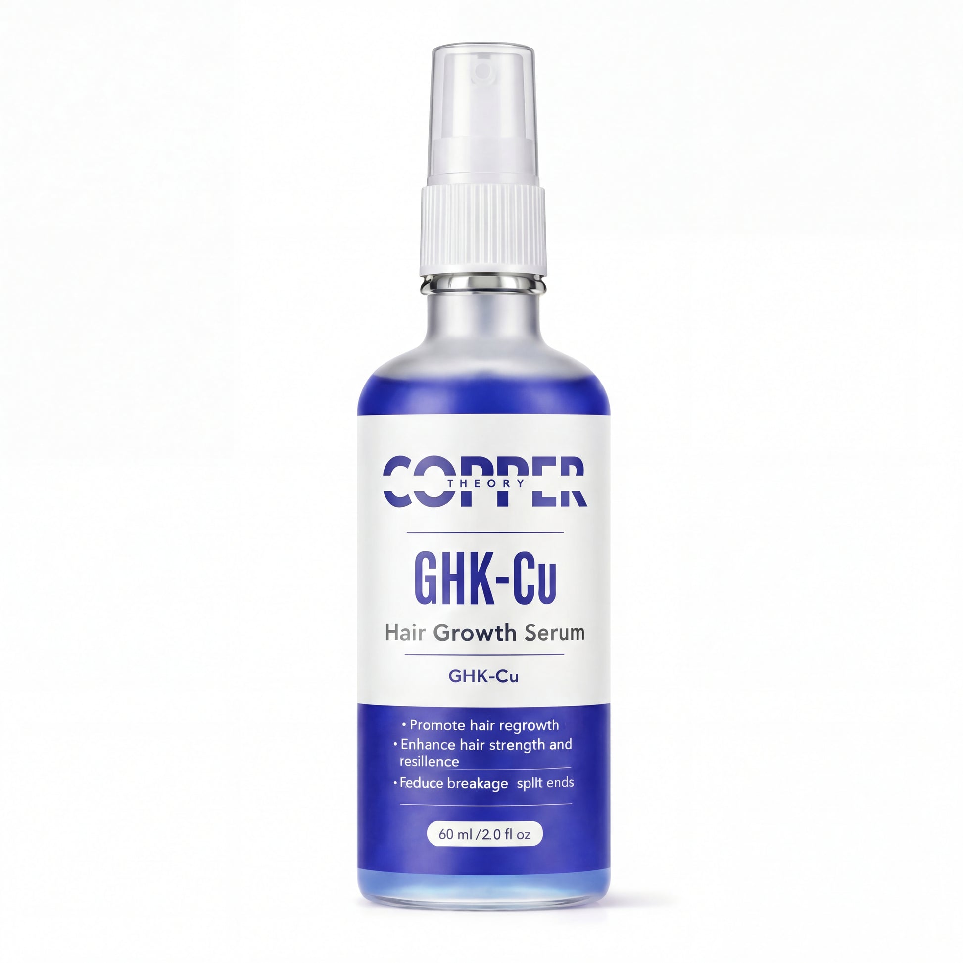 GHK-CU Copper Peptide Hair Spray by Skin Peptide Co in blue bottle