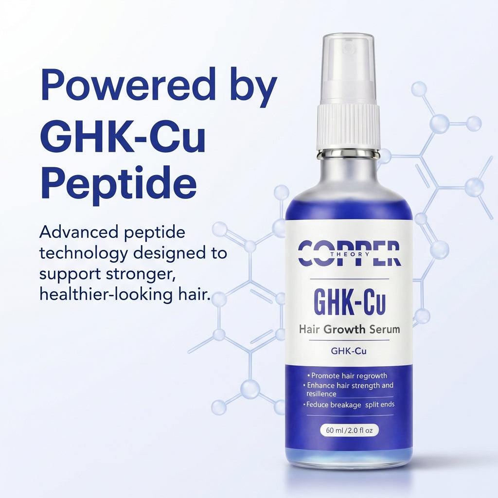 Close-up of copper peptide scalp spray mist nozzle